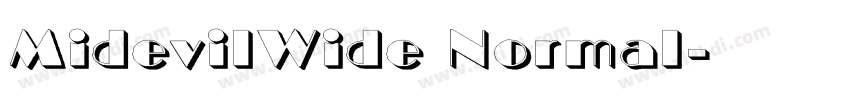 MidevilWide Normal字体转换